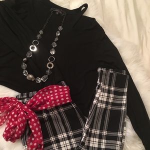 Black cold shoulder long sleeve top